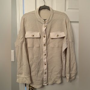 Oversized shirt with pockets, never warn.